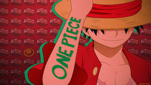 One Piece-skrivebordsbakgrunn med kjøttmønster — One piece skrivebord Bakgrunner