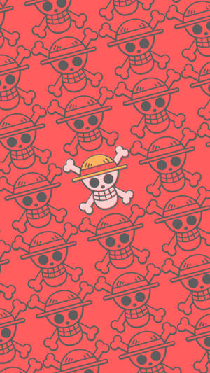 One Piece Telefon Jolly Roger Collage — One Piece-telefon Bakgrunner