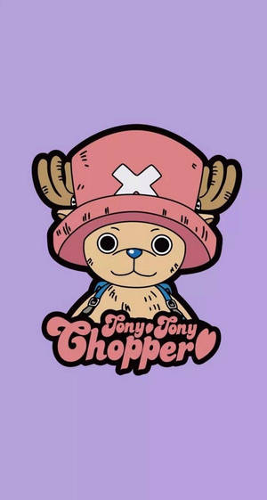One Piece-telefon Chopper på lilla bakgrunn