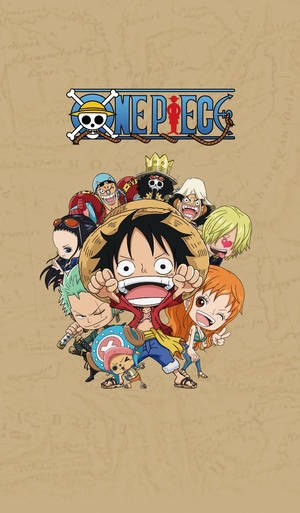 One Piece Telefon Chibi Stråhattbanden — One Piece-telefon Bakgrunner