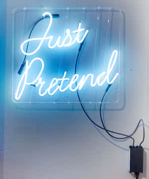 Neongul estetiske bilder — Neon blå estetikk Bakgrunner