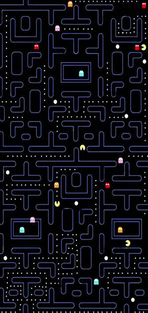 Galaxy S10 Plus Pac-Man spillgrensesnitt bakgrunn — iPhone 13 Pro Max Bakgrunner