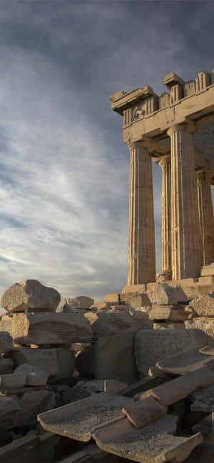 Parthenon-rusler og rester i Akropolis — Vivo X300 FE Bakgrunner