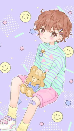 Pastell anime barn bakgrunnsbilde — Anime barn Bakgrunner