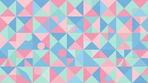 Et moderne pastellgeometrisk mønster med trekanter og sirkler i myke farger. — Pastell Bakgrunner