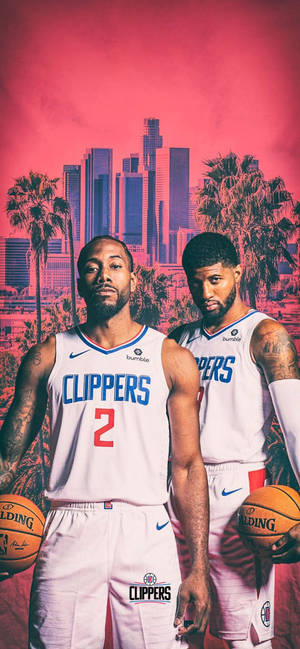 Paul George og Kawhi Leonard telefonbakgrunnsbilde — iPhone 12 Bakgrunner