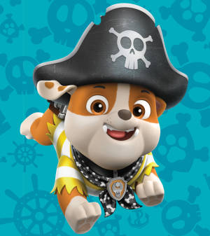 Paw Patrol Pirat Rubble bakgrunnsbilde — Oppo Find N Bakgrunner