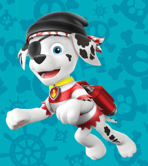 Paw Patrol Pirat Marshall bakgrunn — Galaxy Z Fold Bakgrunner