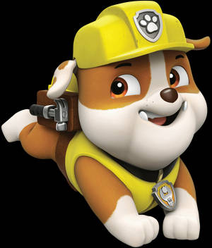 Paw Patrol Rubble med verktøykasse-bakgrunn — Galaxy Z Fold Bakgrunner