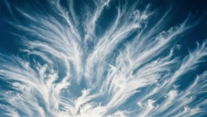 Abstrakt himmel med cirrusskyer som penselstrøk. — Himmelutsikt Bakgrunner