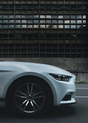 Perlehvit ford mustang bakgrunn — OnePlus Pad 2 Pro Bakgrunner