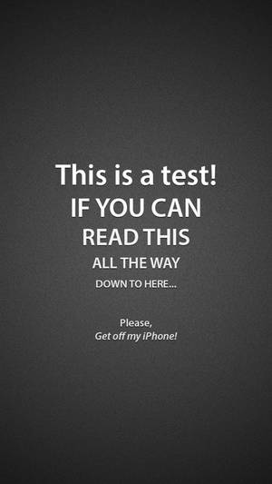 Dette er en test utsagn iPhone låseskjerm bakgrunn.