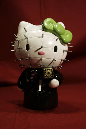 Pigg ansikt Hello Kitty Halloween bakgrunnsbilde — Hello Kitty Halloween Bakgrunner