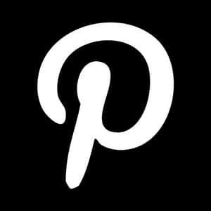 Pinterest-logo svart-hvitt