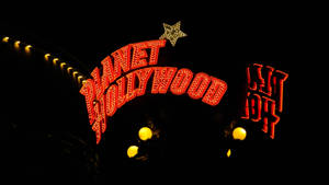Planet Hollywood Skilt bakgrunnsbilde — Batterisparing Bakgrunner