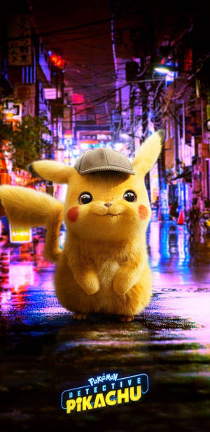 Pokemon-telefon Smilende Detektiv Pikachu — Søt Bakgrunner