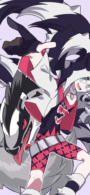 Pokémon-trener Piers og Obstagoon — Oppo Reno16 Pro Bakgrunner