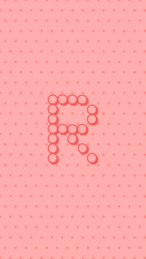 Polkadot R Alfabet — iPhone rosa estetisk Bakgrunner