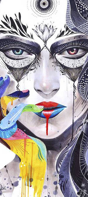 Pop Kunst Ansikt For Samsung S20 FE — Honor GT Pro Bakgrunner