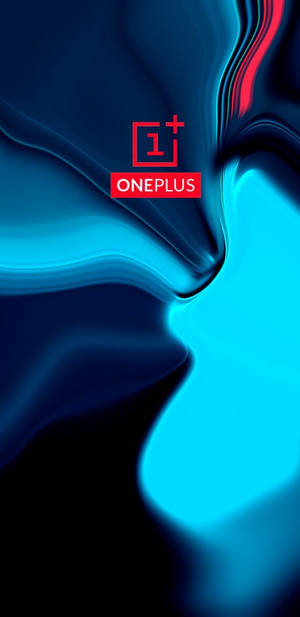 Blå abstrakt med OnePlus 9R-logo — OnePlus Bakgrunner