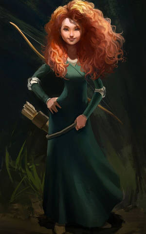 Prinsesse Merida fanart-telefonbakgrunn. — Galaxy Tab S11 Bakgrunner