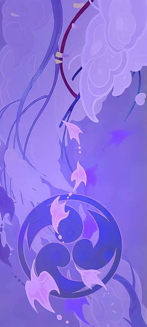 Raiden Shogun emblem bakgrunnsbilde — iPhone 15 Pro Max Bakgrunner