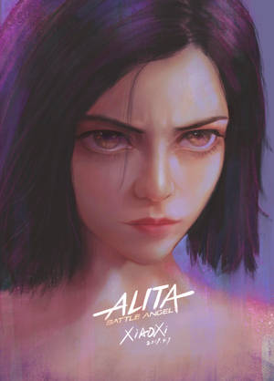 Rasende Alita: Battle Angel kunst-bakgrunn. — OnePlus Pad 4 Bakgrunner