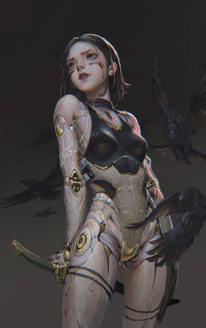 Ravner Alita: Battle Angel mobilbakgrunnsbilde — Galaxy Tab Bakgrunner