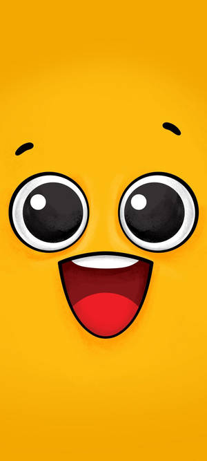 Realme 7 Gul Smiley — iPhone 15 Plus Bakgrunner