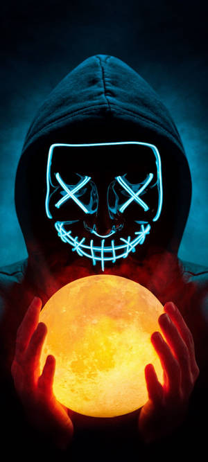 Realme 7 Mann i LED-maske — Pixel 9 Bakgrunner