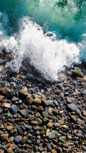 Realme 7 Pro bølge og strand