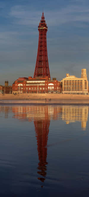 Refleksjon av Blackpool Tower — Pixel 9 Bakgrunner