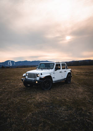 Ren hvit Wrangler Jeep bakgrunnsbilde — Oppo Pad 5 Matteskjerm Bakgrunner
