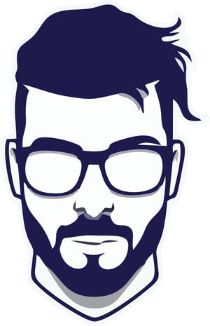 Rent barbert skjegg-logo vektorkunst — Honor MagicPad4 Bakgrunner