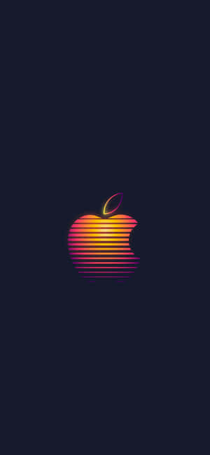 Retro Apple-logo — iPhone Xs Max Bakgrunner
