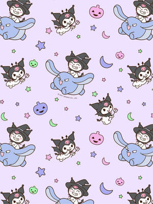 My Melody Kuromi med Baku — Sanrio GIF Bakgrunner