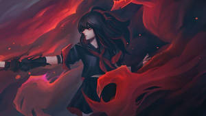 Rød Anime Ild — Rød Anime Bakgrunner