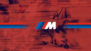 Rød bil røykfylt BMW M-logo — Bmw Bakgrunner