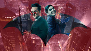 Rød estetikk 4K Gotham Penguin — Batman Bakgrunner