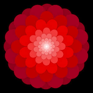 Rød gradient blomsterillustrasjon