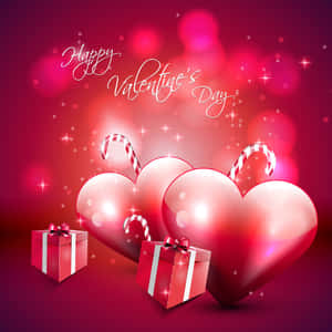 Rød søt Valentinsdag-illustrasjon — Søt valentinsdag Bakgrunner