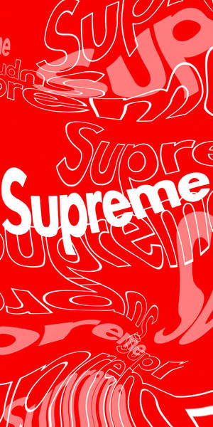 Rød Supreme ulike fonter logo — 18:9 Bakgrunner