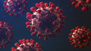Rødspikket koronavirus-bakgrunn — 16:9 Bakgrunner