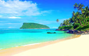 Rolig Fiji-strand ved solnedgang — 2560x1080 Bakgrunner