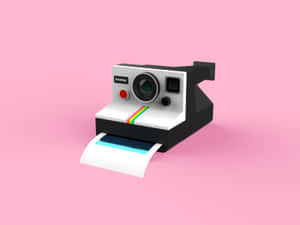 Polaroid-kamera-bilder — Pastellrosa Bakgrunner
