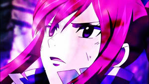 Rosa anime-estetisk Erza Scarlet-bakgrunn — Estetisk rosa Bakgrunner