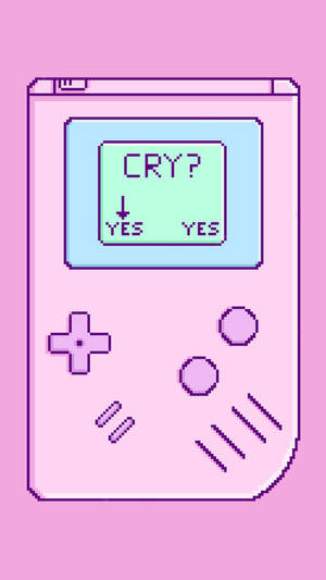 Rosa Game Boy cry-meny bakgrunnsbilde