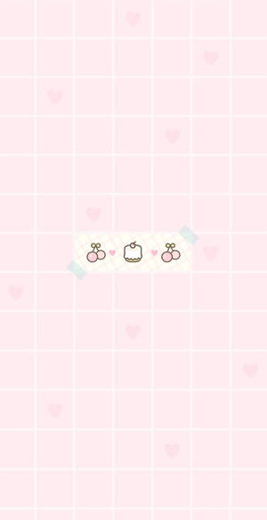 Rosa kawaii kirsebær
