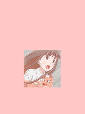 Rosa minimalistisk Tohru Honda Fruits Basket Anime
