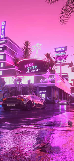 Vaporwave-bakgrunn — OnePlus N6 Bakgrunner